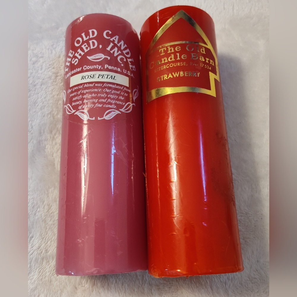 Pillar Candle Set (Rose Petal & Strawberry)
